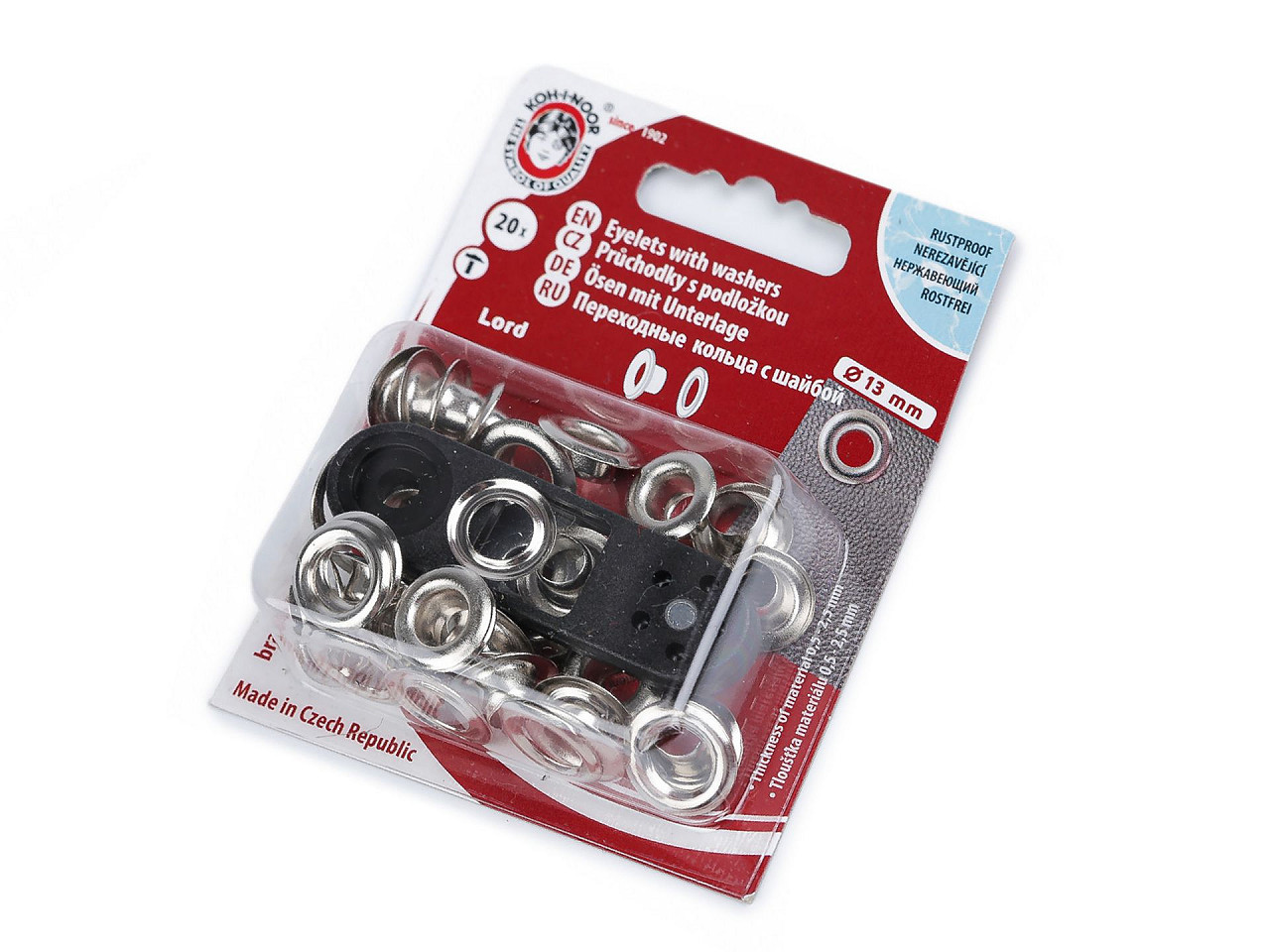 Ocheți metalici inoxidabili cu dispozitiv de atașare, ø7 mm - Alamă antică (10 Blistere)