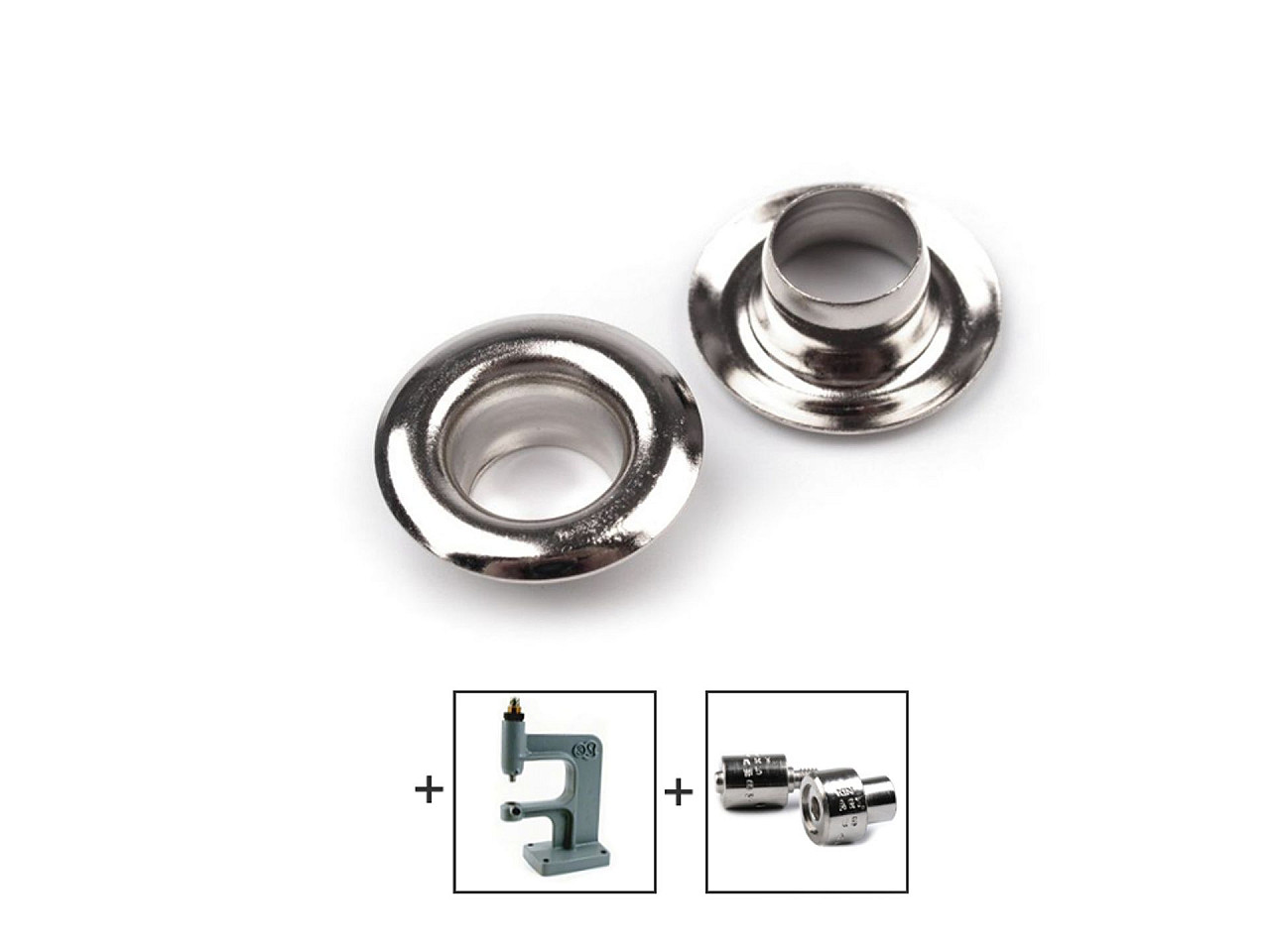 Ocheți metalici inoxidabili, ø7 mm - Nichel (1000 Perechi)