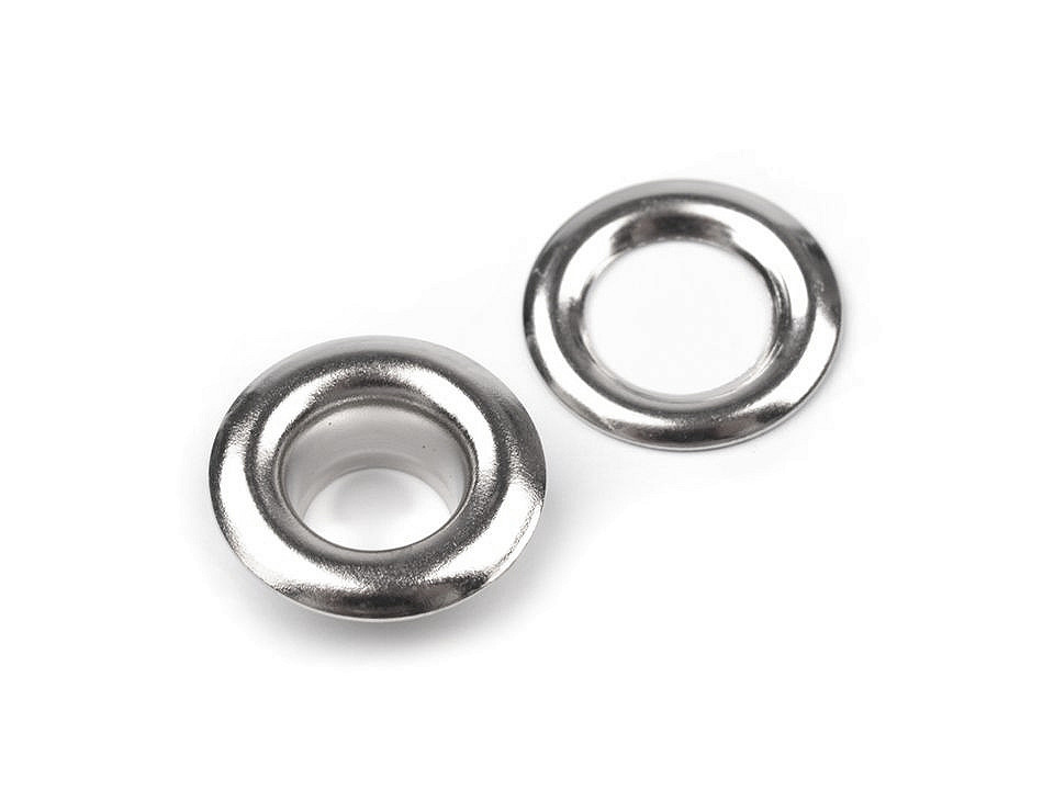 Ocheți metalici inoxidabili, ø7 mm - Nichel (1000 Perechi)