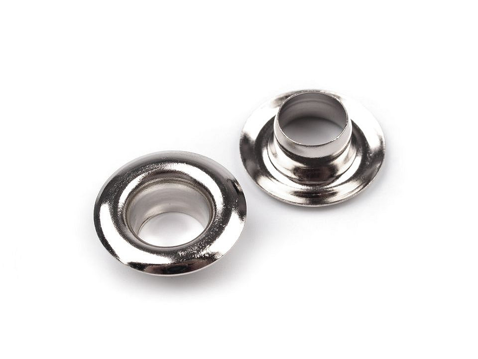 Ocheți metalici inoxidabili, ø7 mm - Nichel (1000 Perechi)