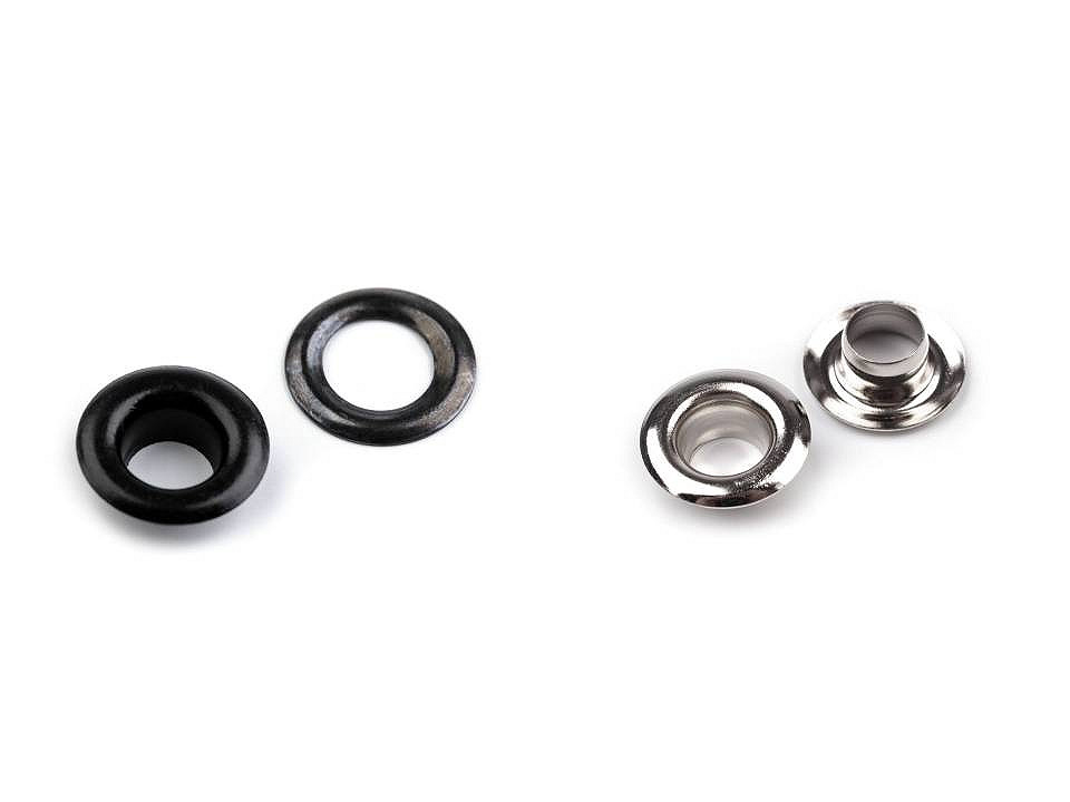 Ocheți metalici inoxidabili, ø7 mm - Nichel (1000 Perechi)