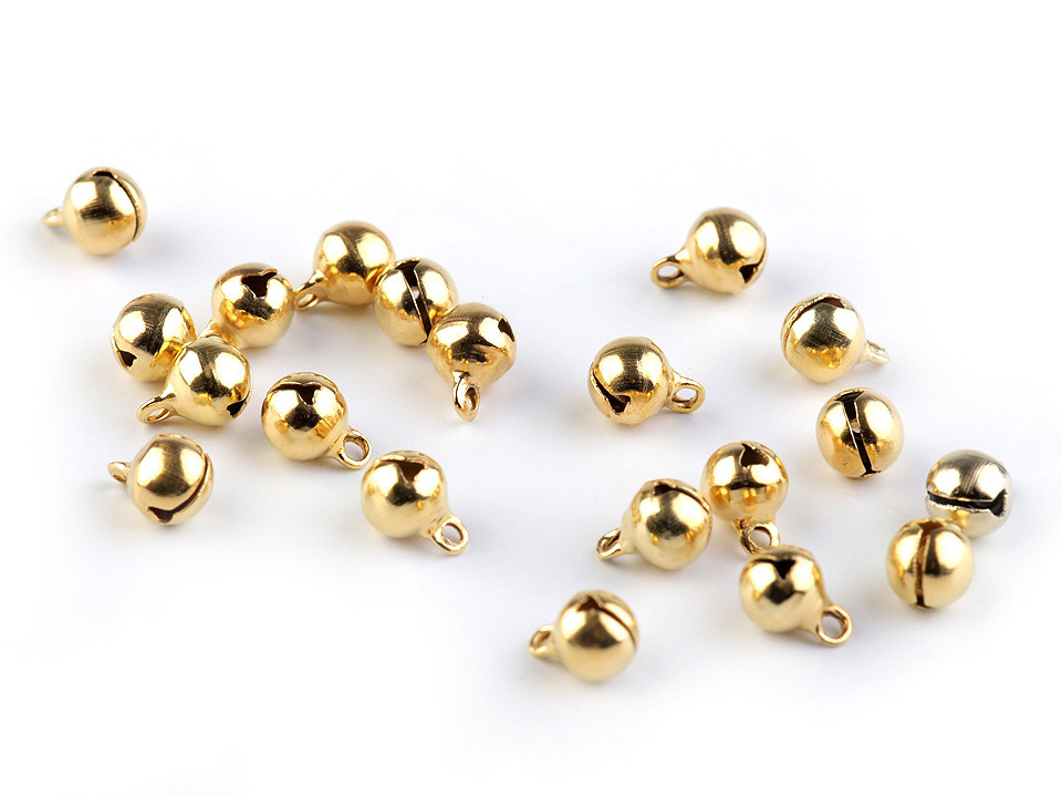 Clopoței / zurgălăi, ø6 mm - Auriu (20 Bucăți)
