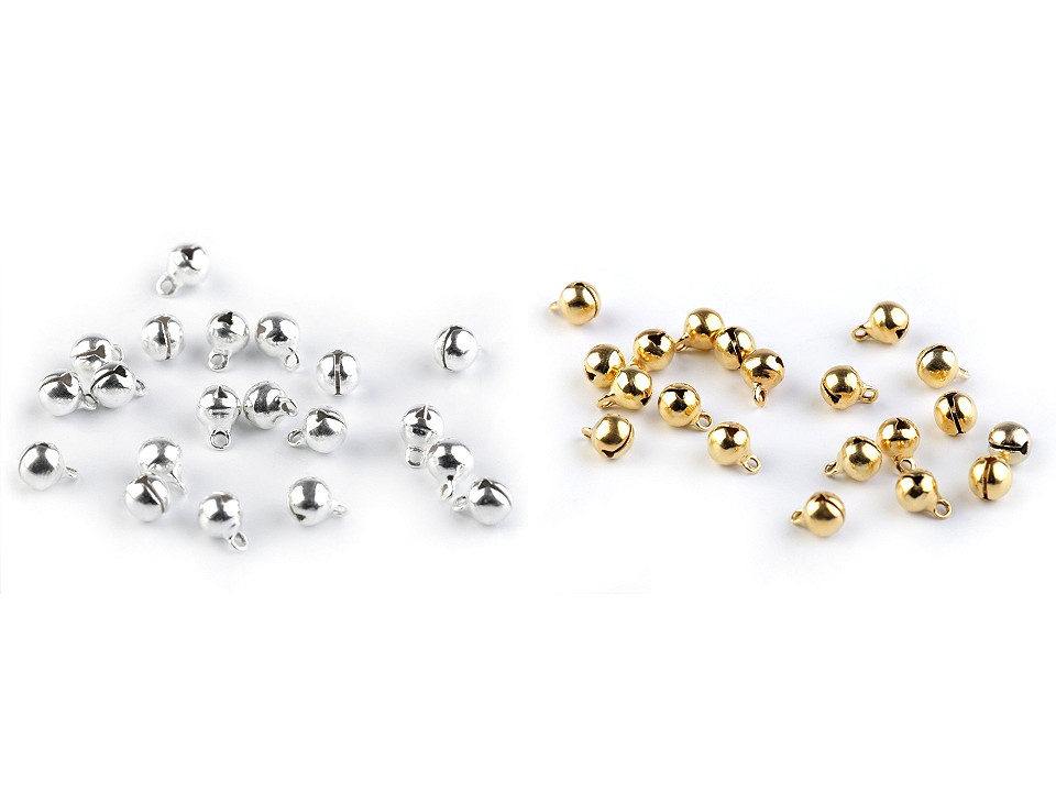 Clopoței / zurgălăi, ø6 mm - Auriu (20 Bucăți)