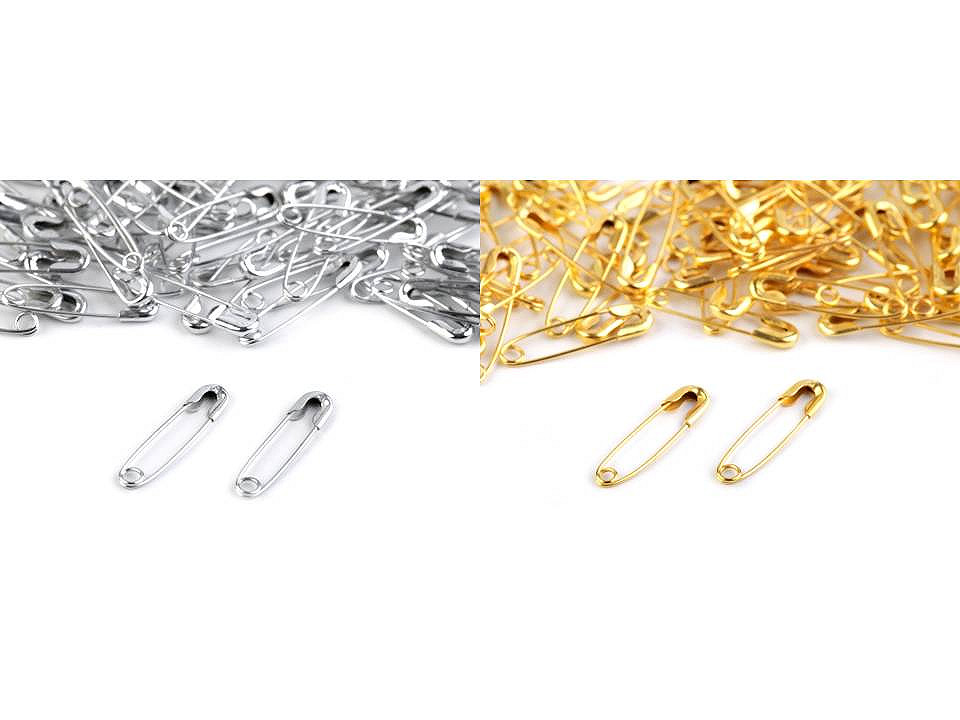 Ace de siguranță, lungime 20 mm - Argintiu (100 Bucăți)