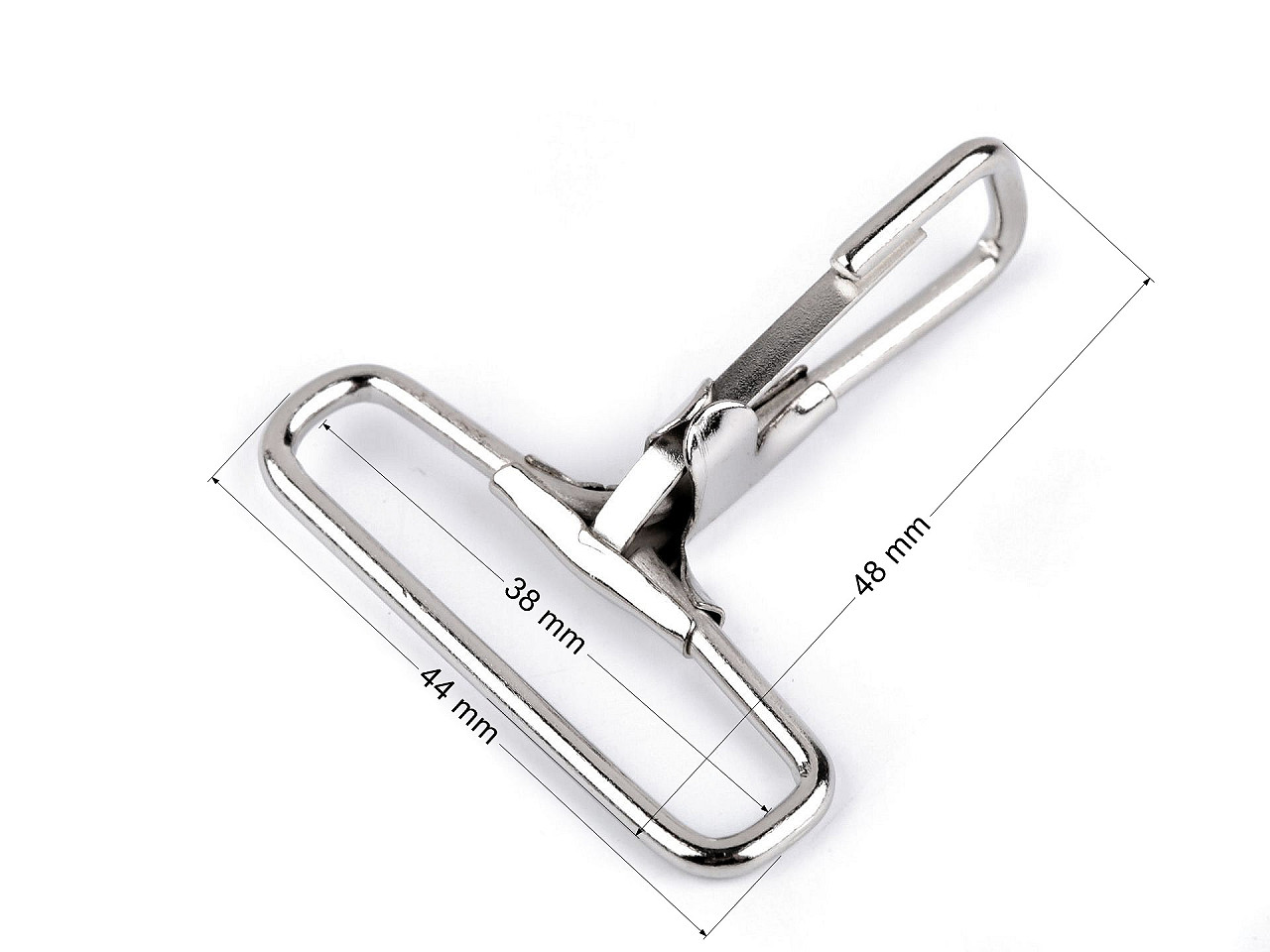 Carabină metalică, 38 mm - Nichel (5 Bucăți)