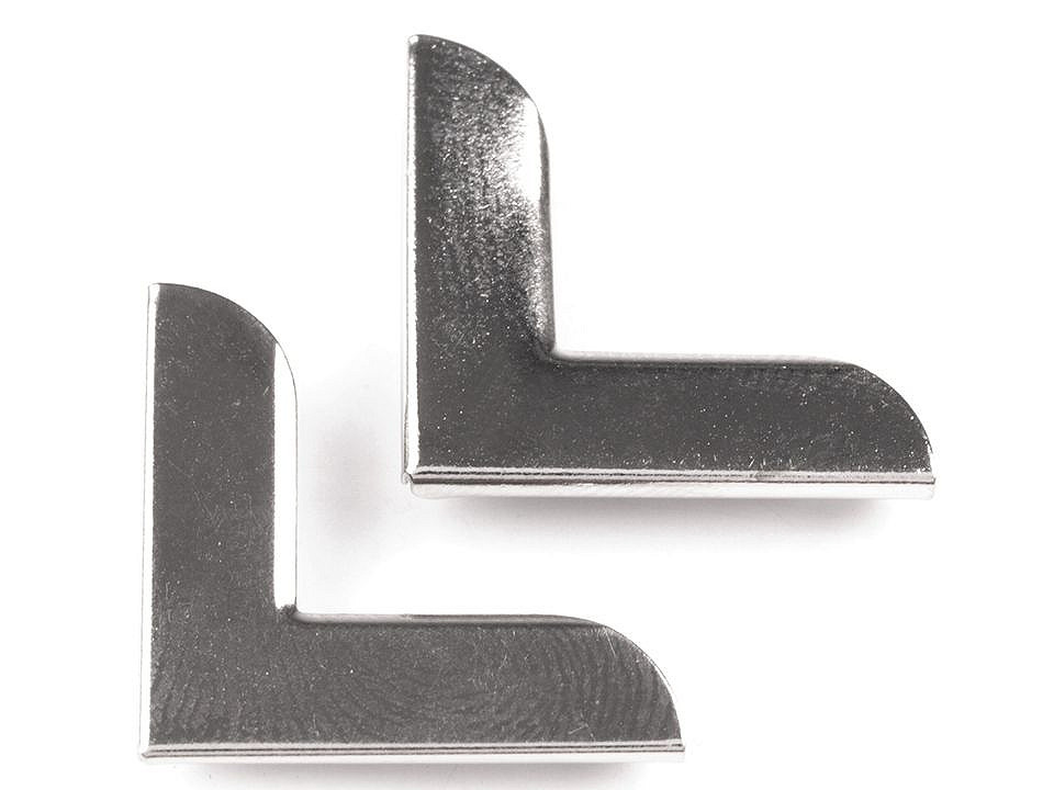 Colțuri metalice, 19x19 mm - Nichel (100 Bucăți)