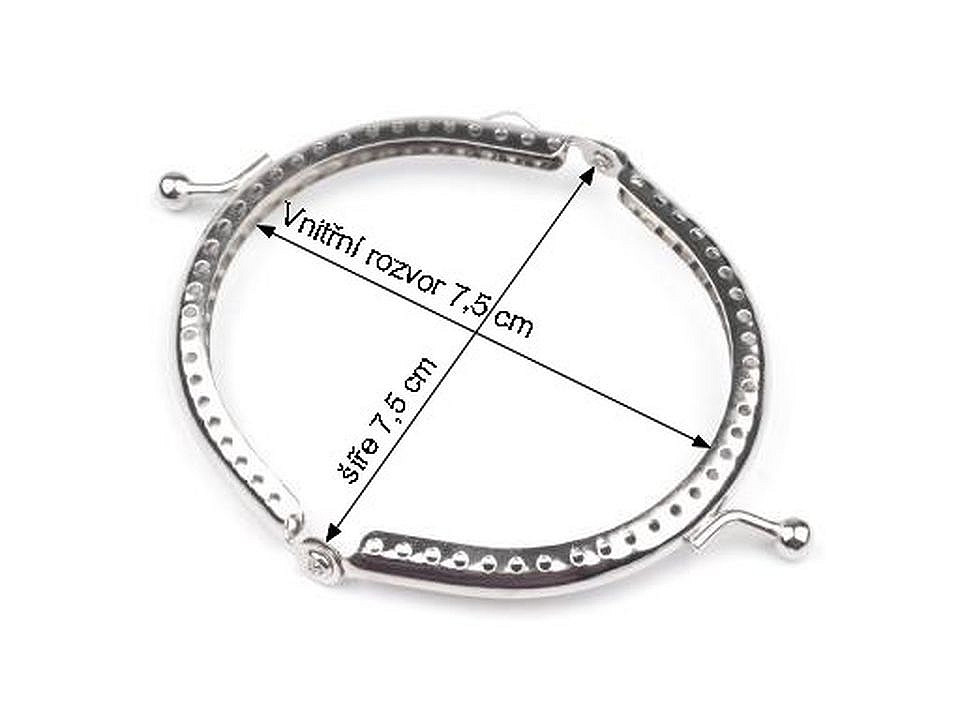 Ramă portofel, 8x9 cm - Nichel (10 Bucăți)