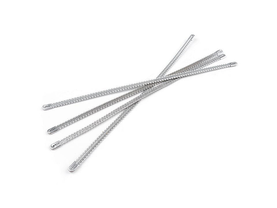 Balene metalice pentru corset, lățime 5 mm - Argintiu (20 Bucăți)