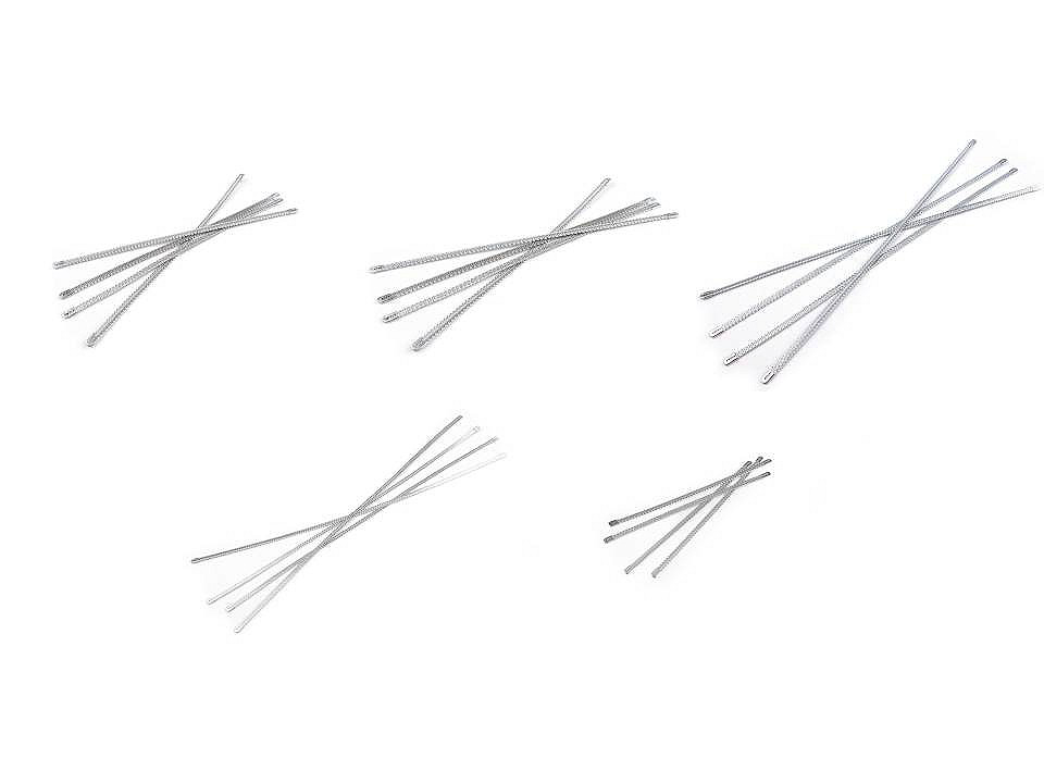 Balene metalice pentru corset, lățime 5 mm - Argintiu (20 Bucăți)