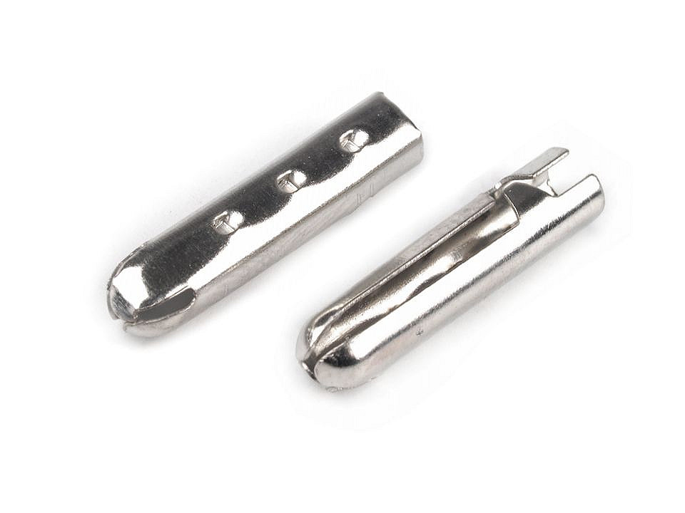 Terminație metalică pentru șnur,  ø3,3 mm - Nichel (50 Bucăți)