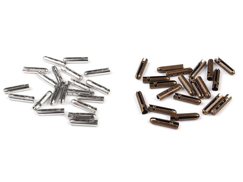 Terminație metalică pentru șnur,  ø3,3 mm - Nichel (50 Bucăți)