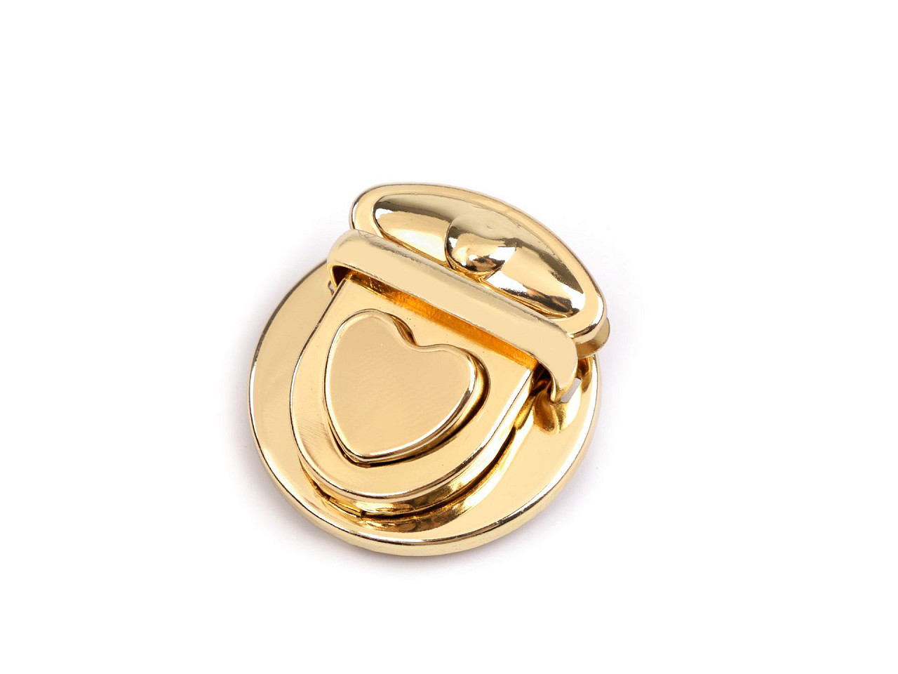 Închizătoare geantă / poșetă, model inimioară, 30x32 mm - Auriu clasic (10 Seturi) Închizătoare geantă / poșetă, model inimioară, 30x32 mm - Auriu clasic (10 Seturi)