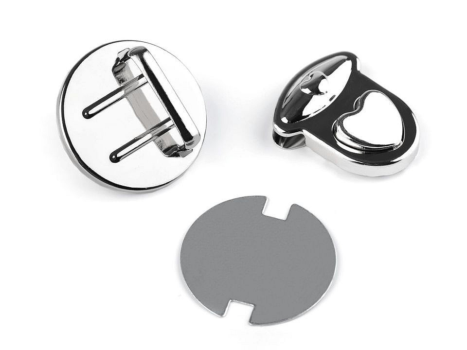 Închizătoare geantă / poșetă, model inimioară, 30x32 mm - Auriu clasic (10 Seturi) Închizătoare geantă / poșetă, model inimioară, 30x32 mm - Auriu clasic (10 Seturi)