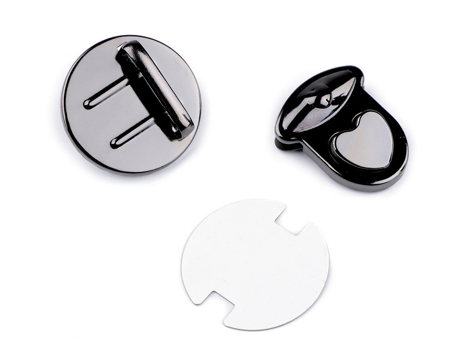 Închizătoare geantă / poșetă, model inimioară, 30x32 mm - Auriu clasic (10 Seturi) Închizătoare geantă / poșetă, model inimioară, 30x32 mm - Auriu clasic (10 Seturi)