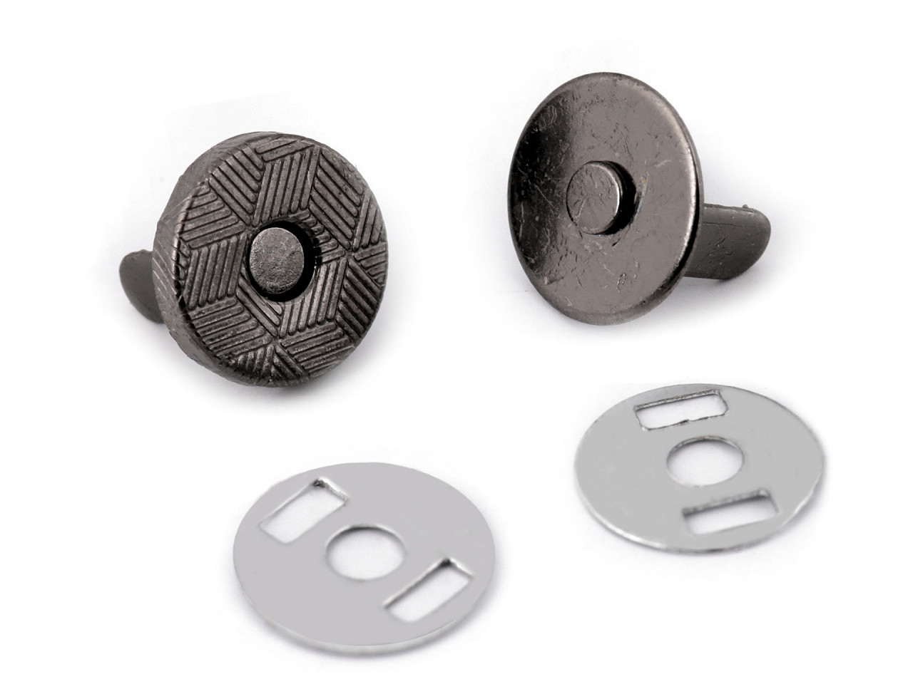 Închizatori / capse magnetice, ø10 mm - Auriu clasic (5 Seturi)