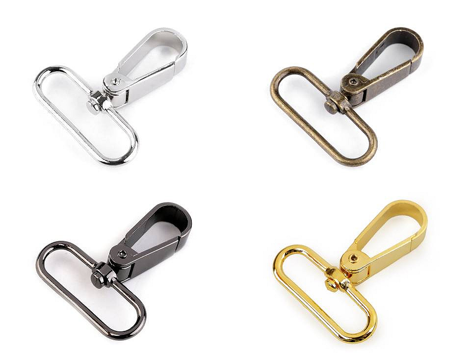 Carabină rotativă, 39 mm - Nichel negru (10 Bucăți)