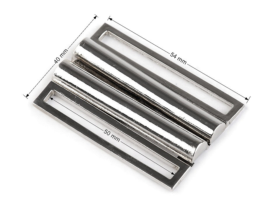 Cataramă decorativă, lățime 50 mm - Nichel antic (1 Pereche)