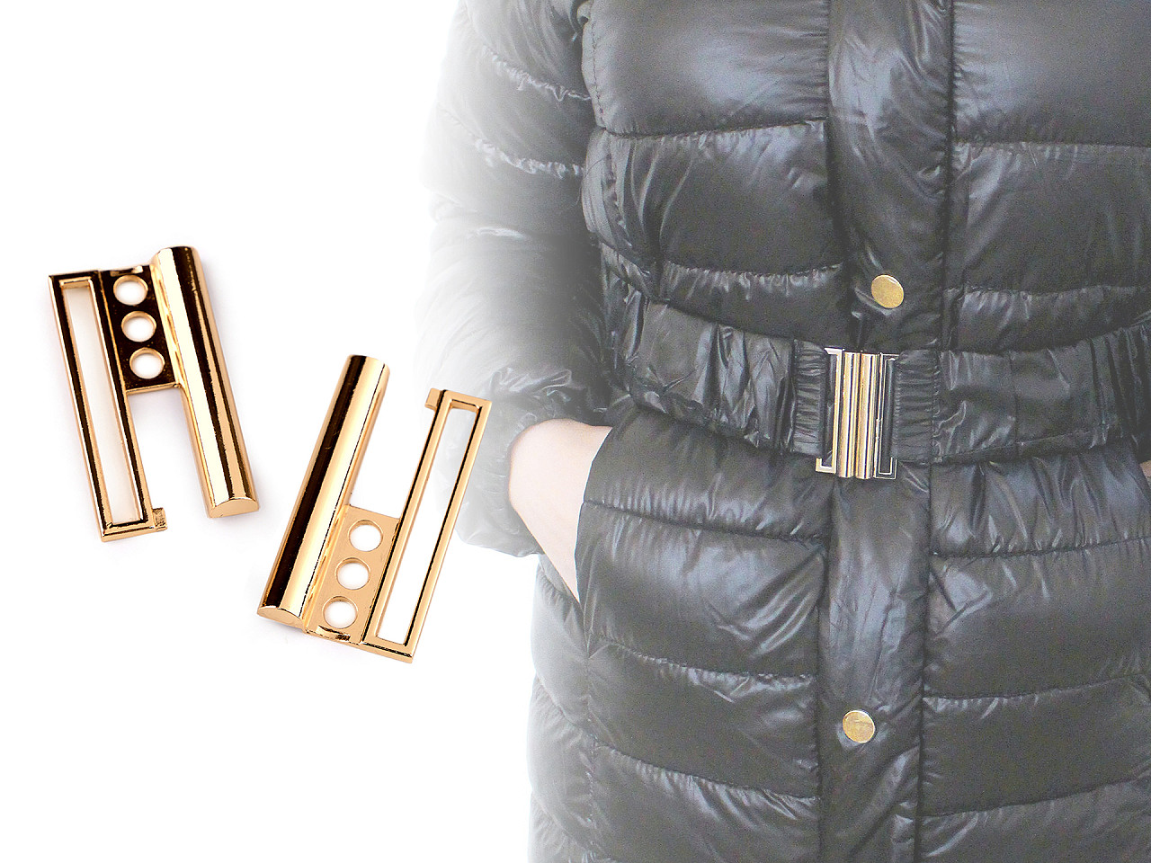 Cataramă decorativă, lățime 50 mm - Nichel antic (1 Pereche)