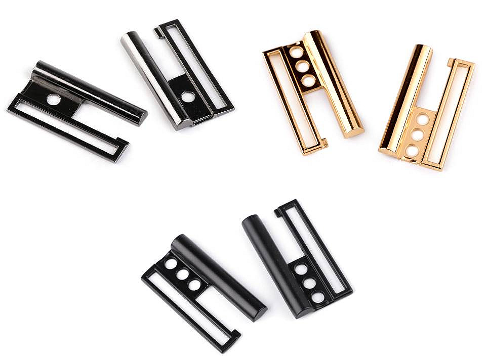 Cataramă decorativă, lățime 50 mm - Nichel antic (1 Pereche)