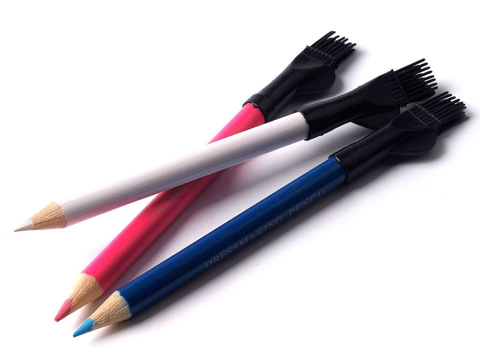 Creioane cu cretă și perie, 3 buc./set - Mix culori (1 Blister)