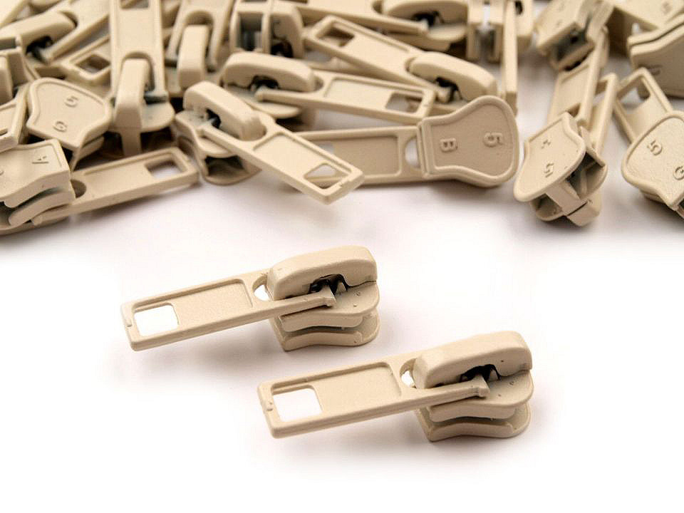 Cursor fermoar injectat, no 5 - Bej foarte deschis (10 Bucăți)