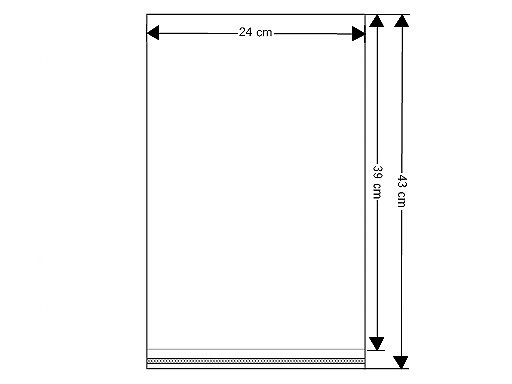 Pungi cu clapetă adezivă, 24x39 cm - Transparent (4200 Bucăți)