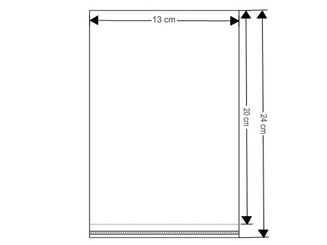 Pungi cu clapetă adezivă, 13x20 cm - Transparent (15400 Bucăți)