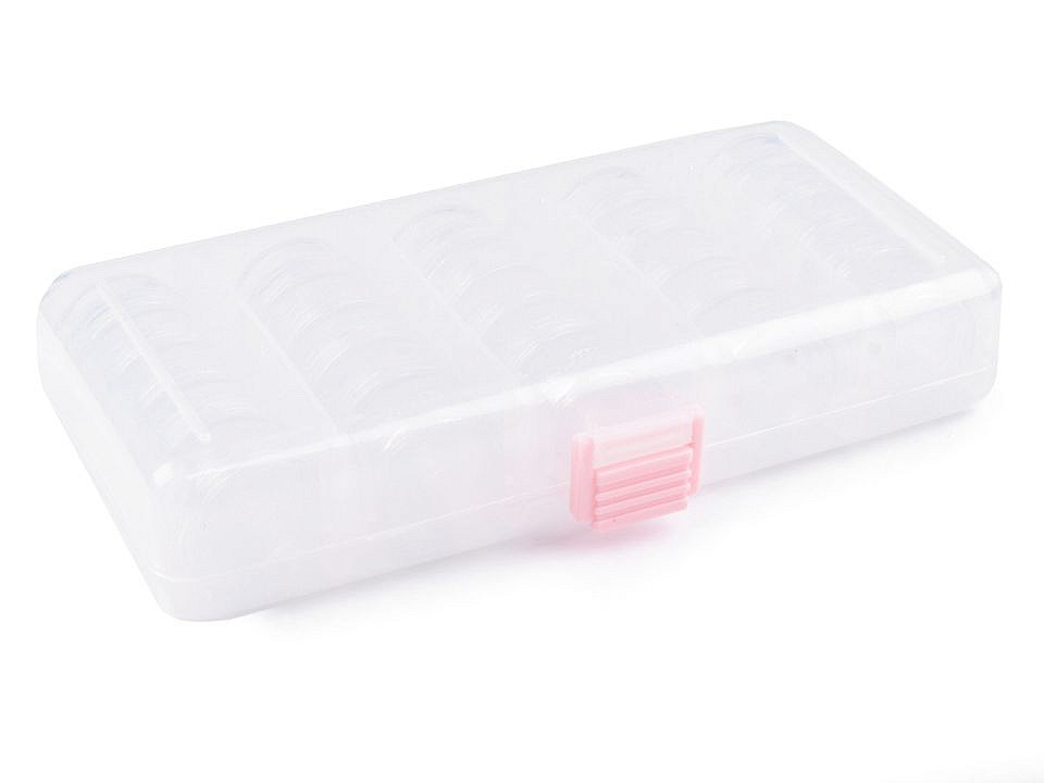 Cutie depozitare mărgele, 9x19x3,5 cm - Transparent (1 Bucată)