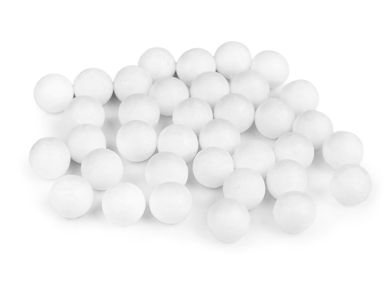 Bile polistiren, ø1,5 cm - Alb (100 Bucăți)