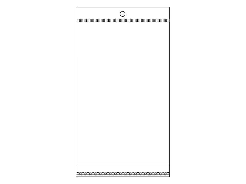 Pungi cu clapetă adezivă și agățătoare, 11x20 cm - Transparent (100 Bucăți)
