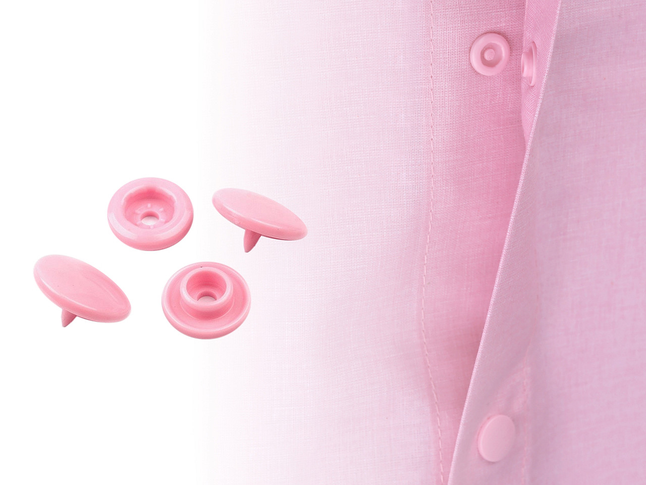 Capse plastic, 18" - Roșu coral (1000 Seturi)