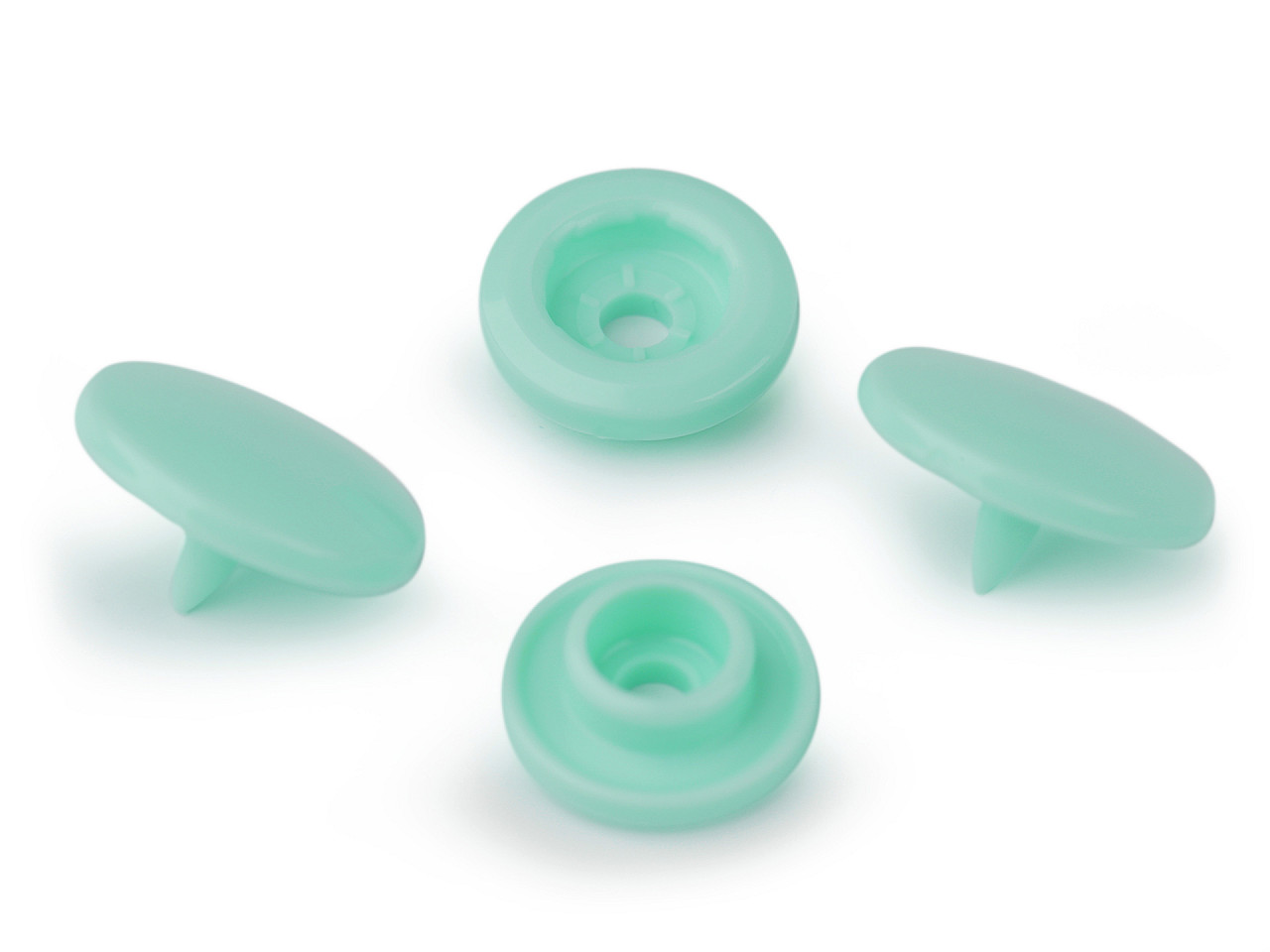 Capse plastic, 18" - Roșu coral (1000 Seturi)