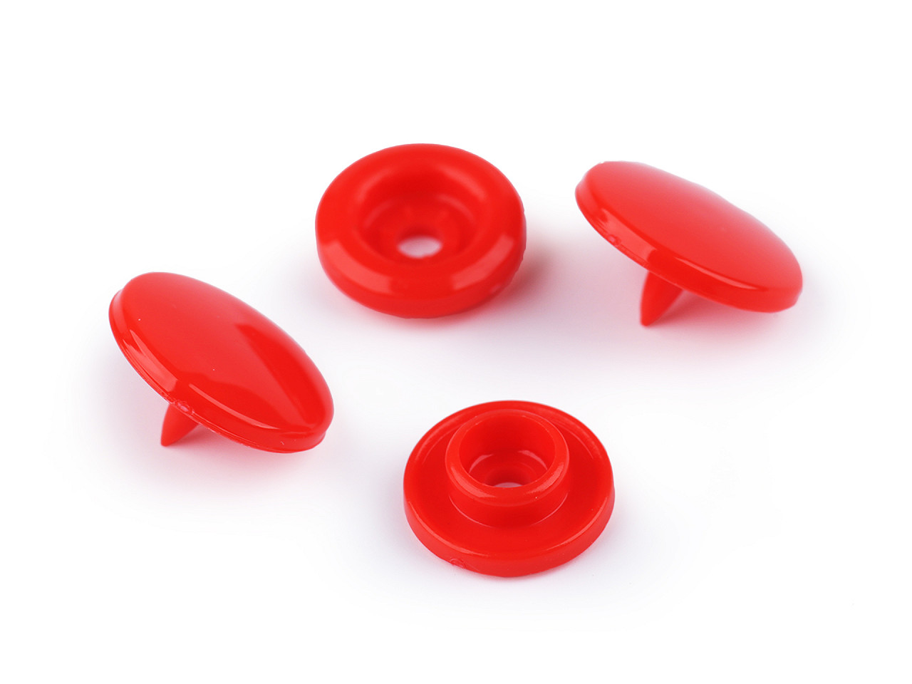 Capse plastic, 18" - Roșu coral (1000 Seturi)