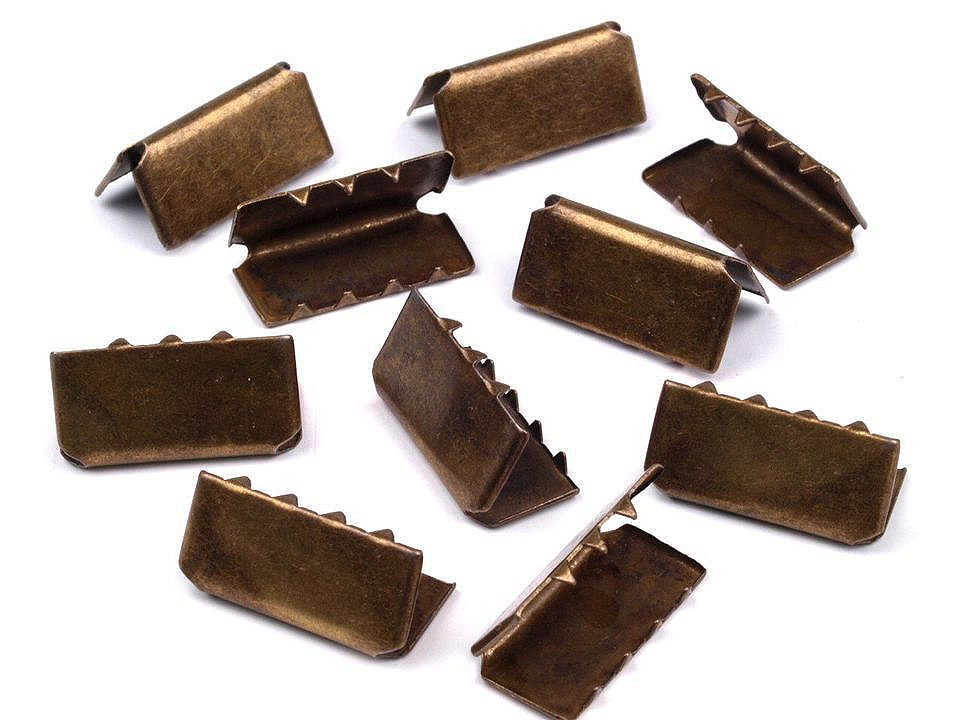 Capăt / terminație  panglică, 20 mm - Nichel (100 Bucăți)