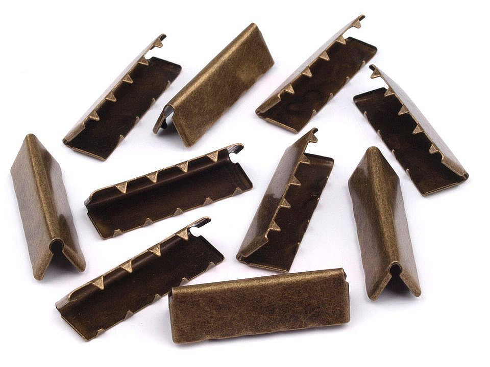 Capăt / terminație panglică, 30 mm - Nichel (10 Bucăți) Capăt / terminație panglică, 30 mm - Nichel (10 Bucăți)