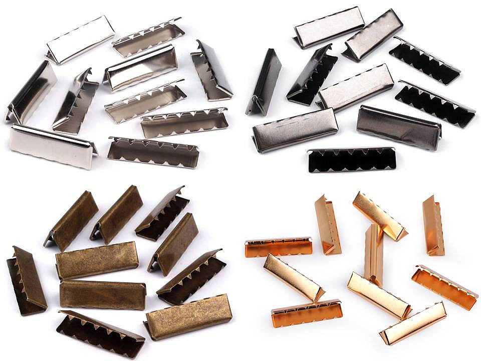 Capăt / terminație  panglică, 40 mm - Auriu (50 Bucăți)