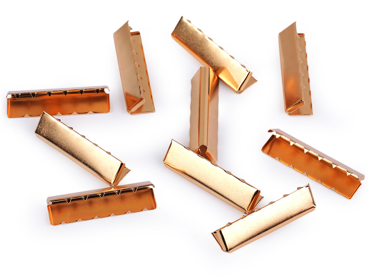 Capăt / terminație  panglică, 40 mm - Auriu (50 Bucăți)