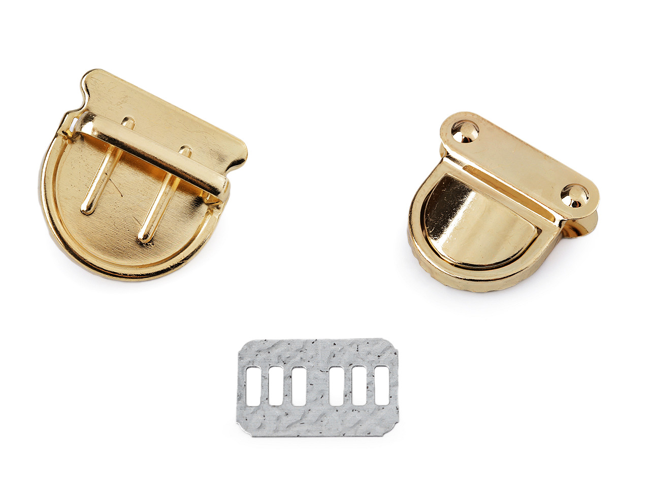 Închizătoare geantă / servietă 30x31 mm - Auriu clasic (1 Set)