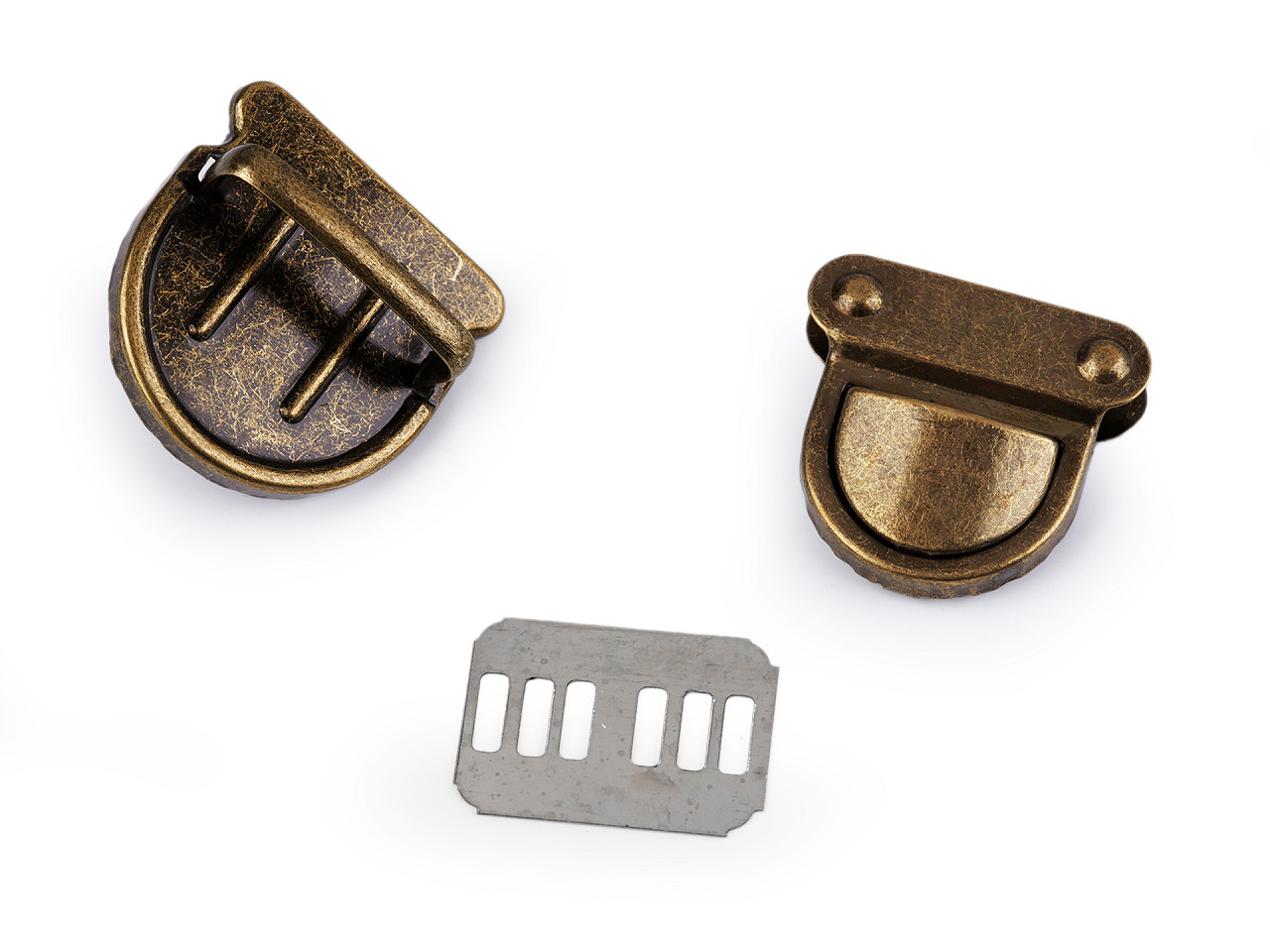 Închizătoare geantă / servietă 30x31 mm - Auriu clasic (1 Set)