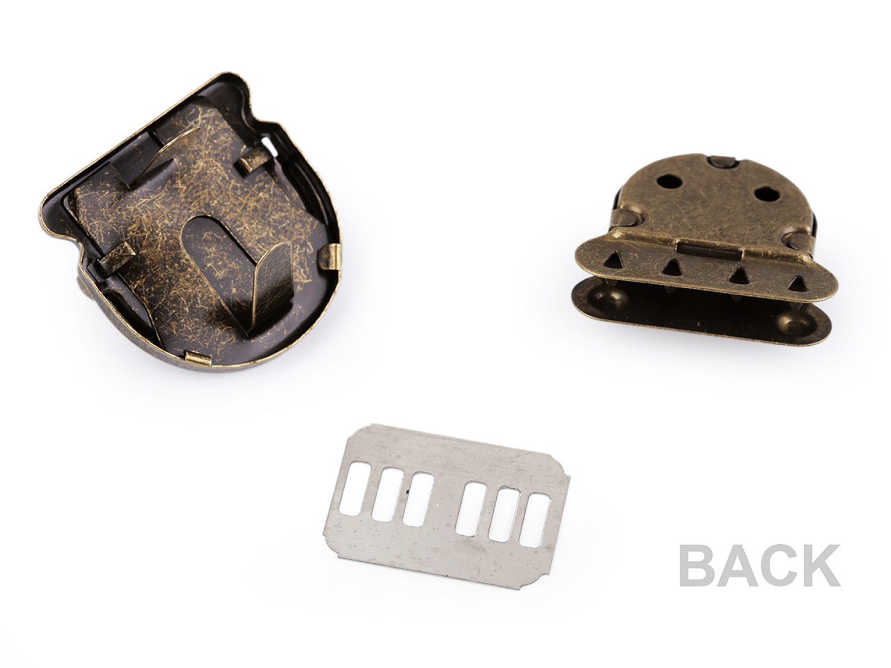 Închizătoare geantă / servietă 30x31 mm - Auriu clasic (1 Set)