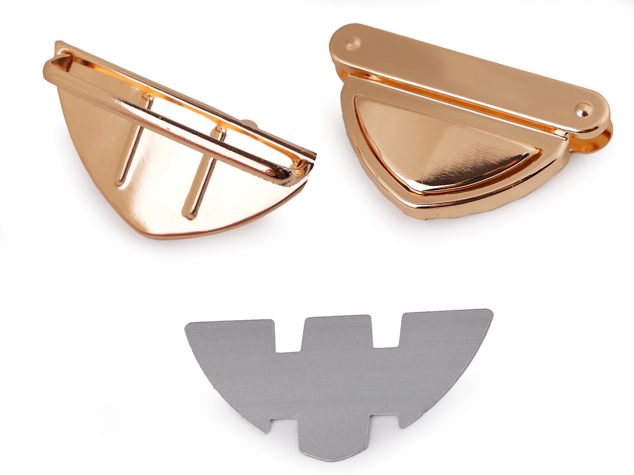 Închizătoare geantă 25x50 mm - Alamă antică (5 Seturi)