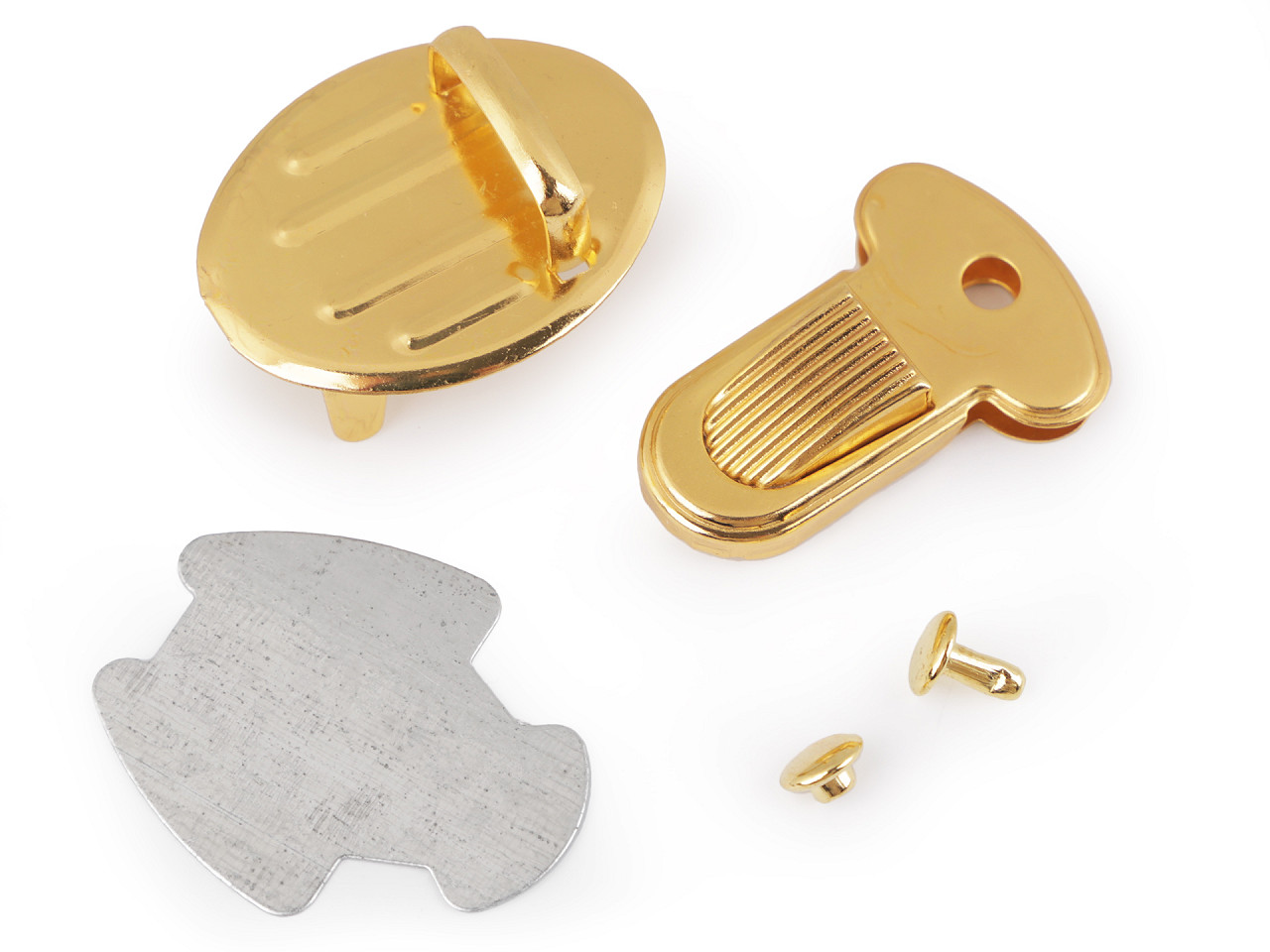 Închizătoare geantă / servietă 25x33 mm - Alamă antică (10 Seturi)