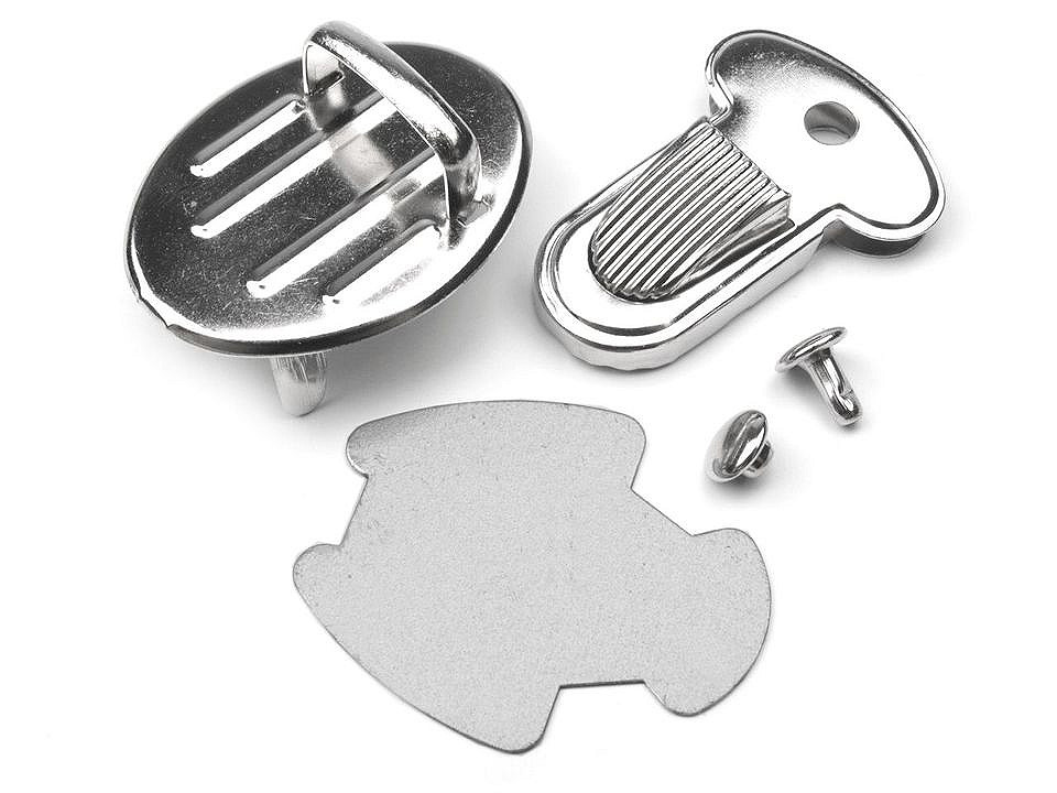 Închizătoare geantă / servietă 25x33 mm - Alamă antică (10 Seturi)