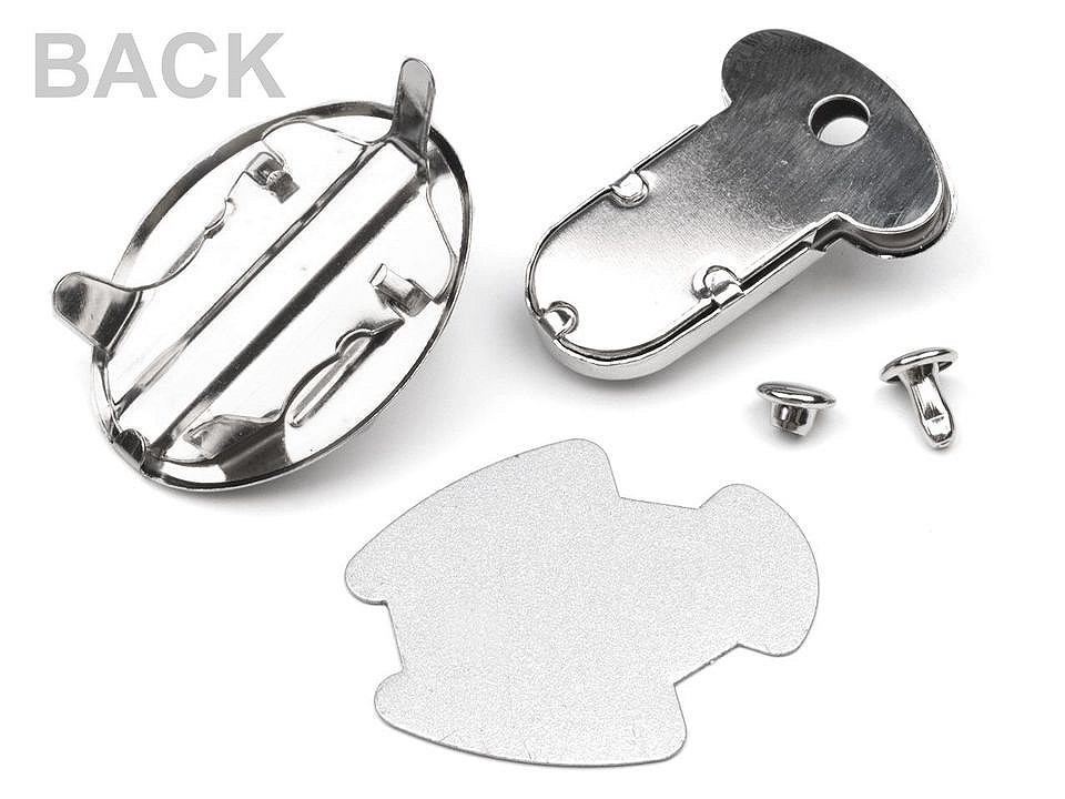 Închizătoare geantă / servietă 25x33 mm - Alamă antică (10 Seturi)