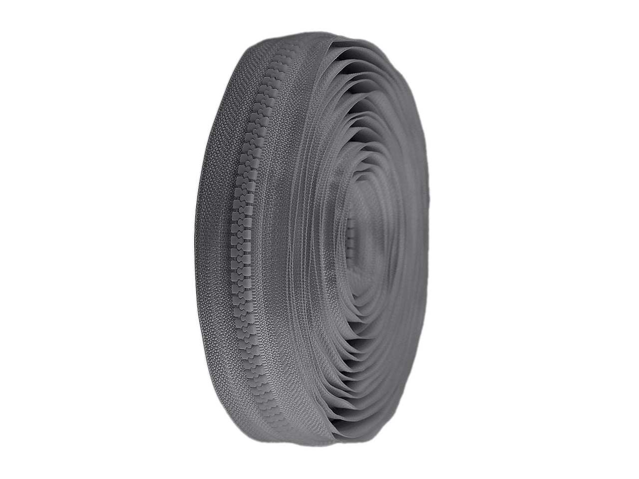 Fermoar injectat metraj no 8 - Alb (1 Metru)