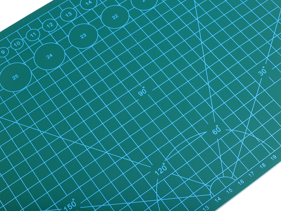 Planşetă patchwork, faţă dublă, 22x30 cm - Verde albastrui (1 Bucată)