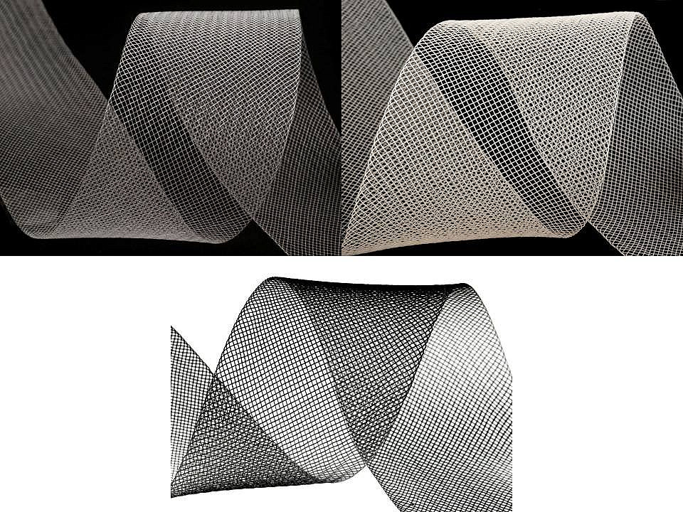 Rijelină fină, lățime 4,5 cm - Negru (20 Metri)