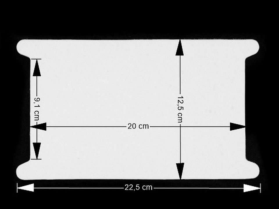 Card expunere panglici / șnururi, 12,5x22,5 cm - Alb (50 Bucăți)