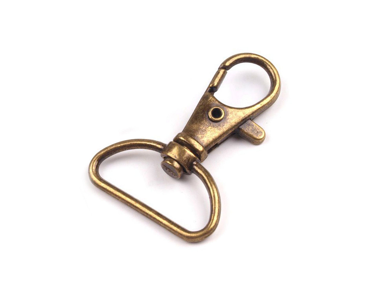 Carabină metalică pivotantă, orificiu 25 mm - Alamă antică (5 Bucăți)