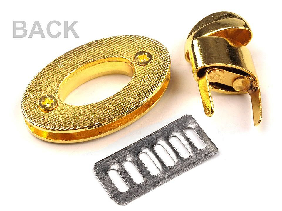 Închizătoare poșetă, 23x37 mm - Auriu clasic (5 Seturi)